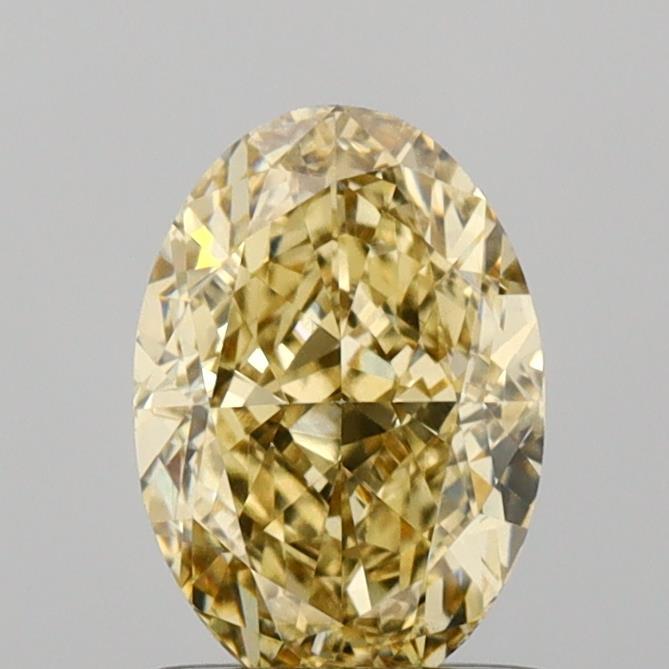 1.07 Ct. Fancy Light  Yellow Oval Lab Grown Diamond