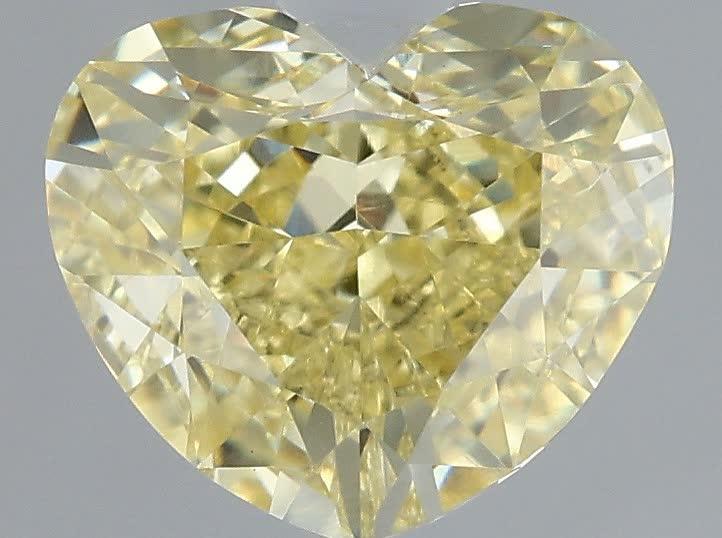 1.53 Ct. Fancy Intense  Yellow Heart Lab Grown Diamond