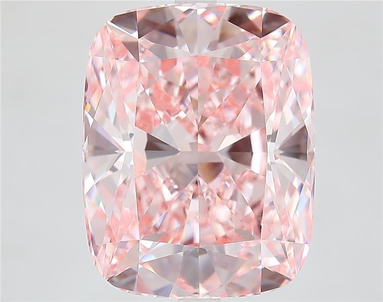 10.03 Ct. Fancy Vivid Pink Cushion Lab Grown Diamond