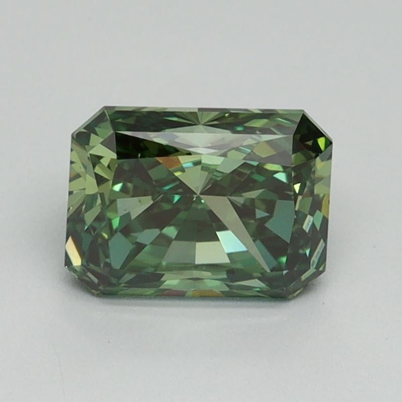 1.22 Ct. Fancy Vivid Pacific Green Radiant Lab Grown Diamond