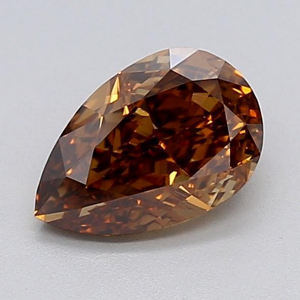 1.54 Ct. Fancy  Brown Pear Lab Grown Diamond