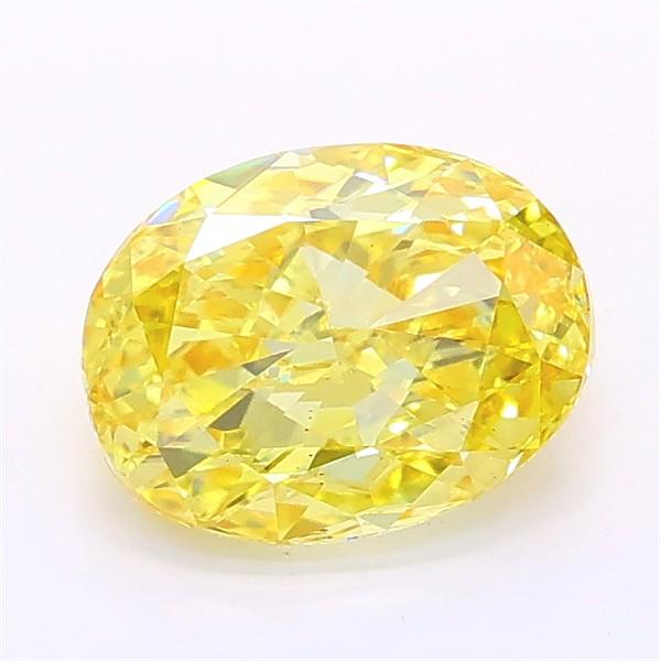 1.35 Ct. Fancy Intense Yellow Oval Lab Grown Diamond