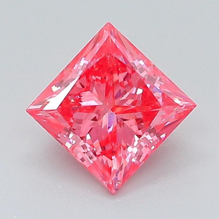 1.05 Ct. Fancy Vivid Pink Princess Lab Grown Diamond