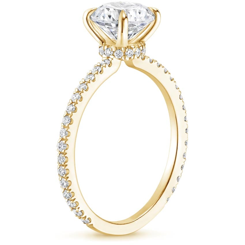 18K Yellow Gold Demi Diamond Ring (1/3 ct. tw.), large side view