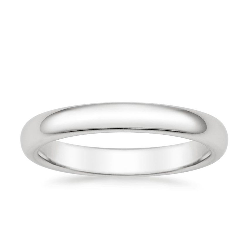 3mm Comfort Fit Wedding Ring in 18K White Gold