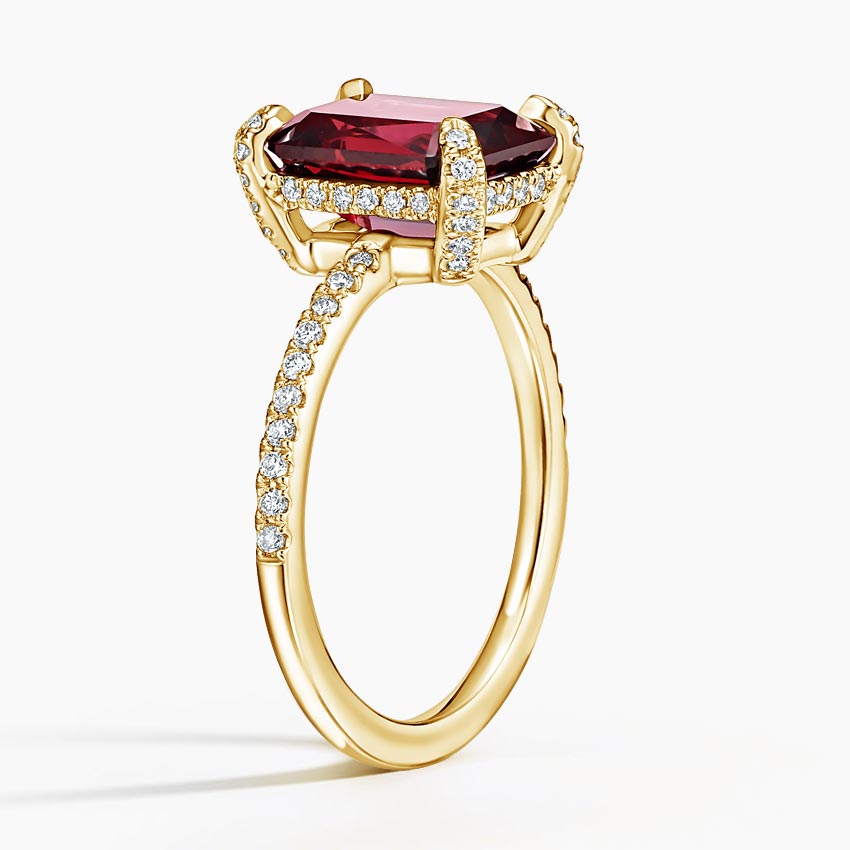 18K Yellow Gold Festivity Garnet and Diamond Cocktail Ring