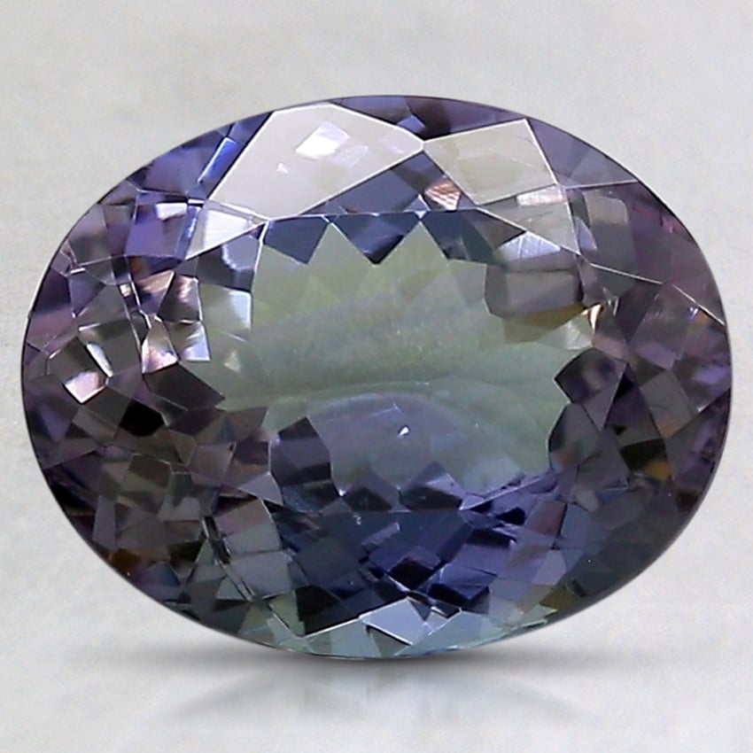 9.5x7.7mm Parti-Color Oval Tanzanite
