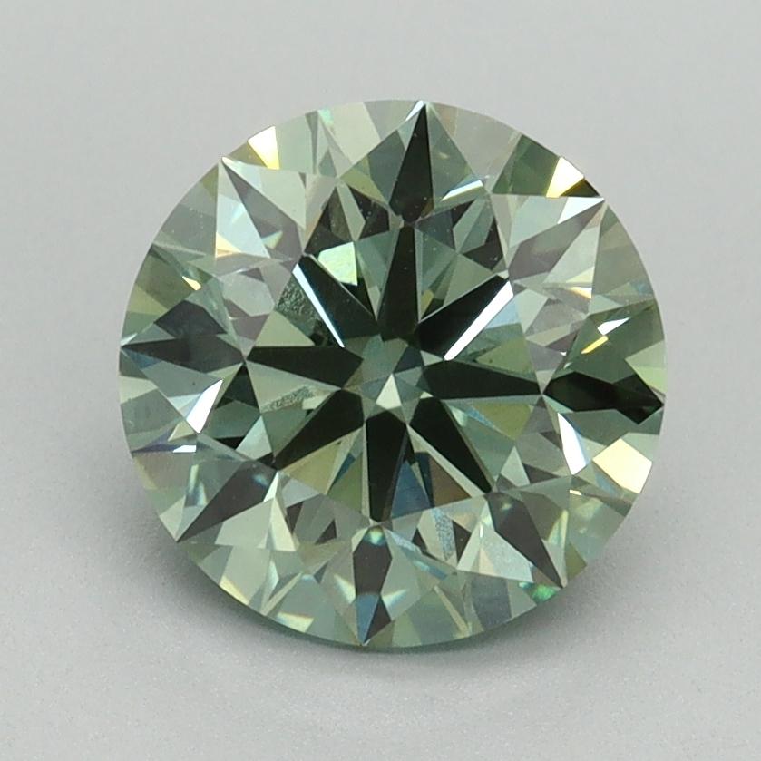 2.06 Ct. Fancy Vivid Green Round Lab Grown Diamond