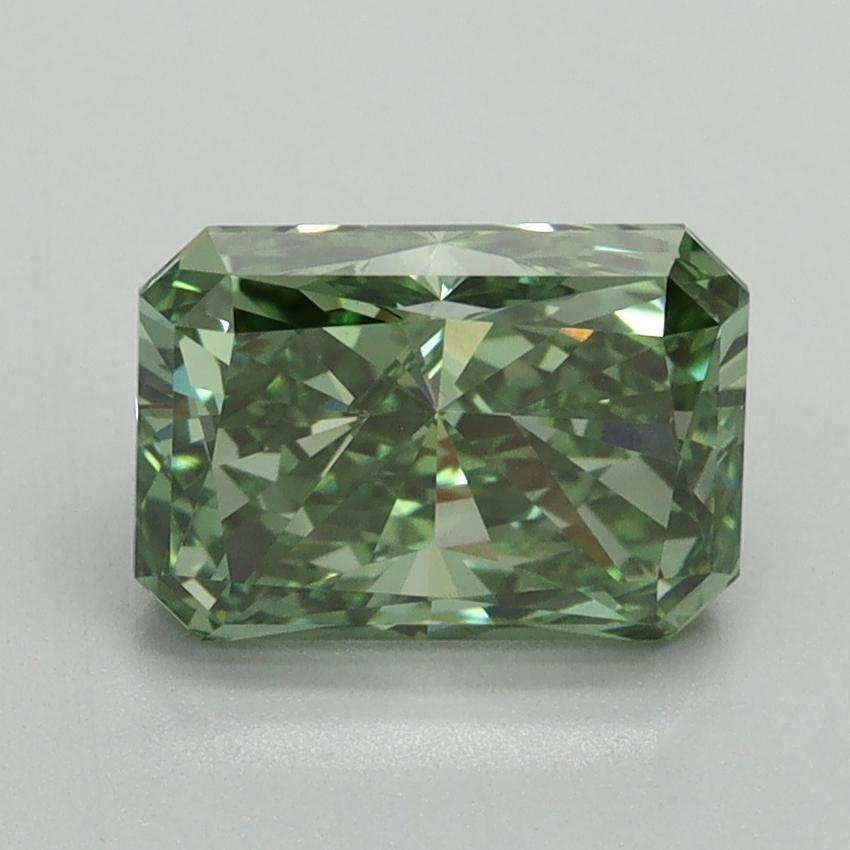 2.12 Ct. Fancy Vivid Green Radiant Lab Grown Diamond
