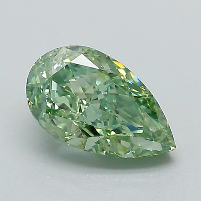 1.02 Ct. Fancy Vivid Green Pear Lab Grown Diamond