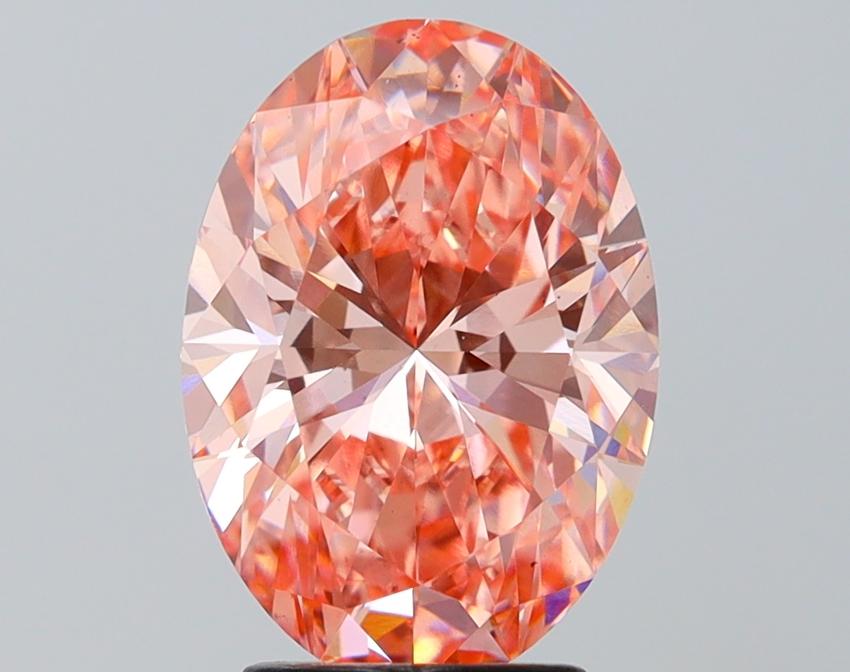 3.10 Ct. Fancy Vivid Pink Oval Lab Grown Diamond