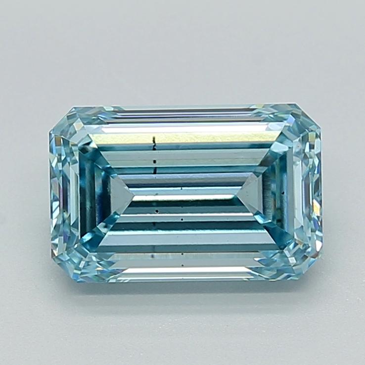 3.00 Ct. Fancy Vivid  Blue Emerald Lab Grown Diamond