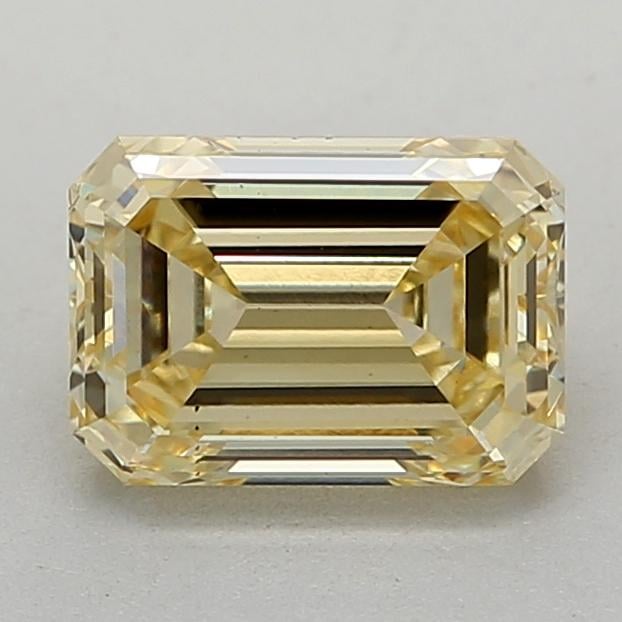 0.90 Ct. Fancy  Yellow Emerald Lab Grown Diamond