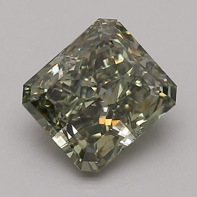 1.79 Ct. Fancy Vivid Green Radiant Lab Grown Diamond