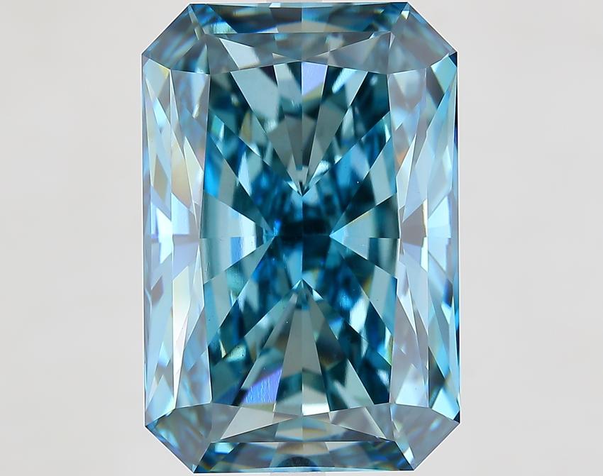 15.55 Ct. Fancy Vivid Blue Radiant Lab Grown Diamond