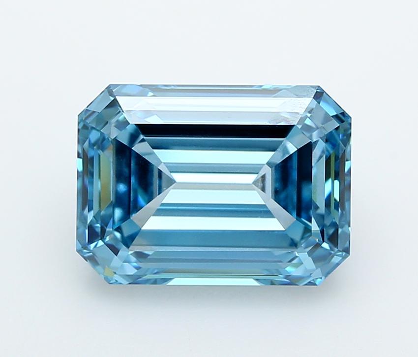 5.30 Ct. Fancy Vivid  Blue Emerald Lab Grown Diamond