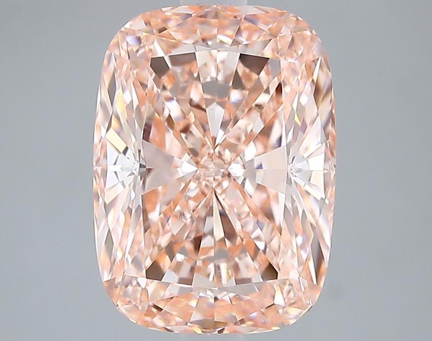 4.10 Ct. Fancy Vivid Pink Cushion Lab Grown Diamond