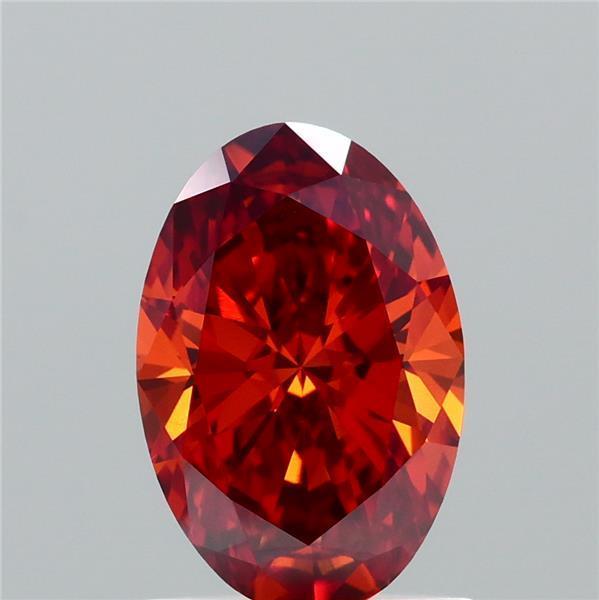 1.08 Ct. Fancy Intense Brownish Orange Oval Lab Grown Diamond