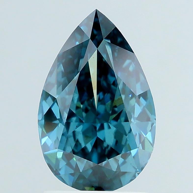 2.09 Ct. Fancy Vivid Blue Pear Lab Grown Diamond