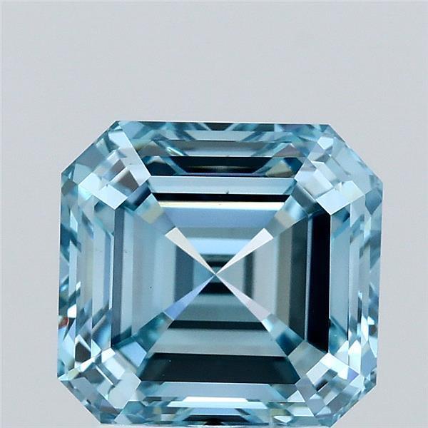 3.01 Ct. Fancy Intense  Blue Asscher Lab Grown Diamond