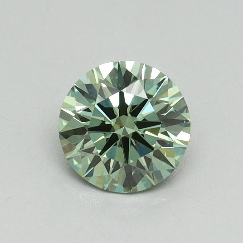 0.70 Ct. Fancy Vivid Pacific Green Round Lab Grown Diamond
