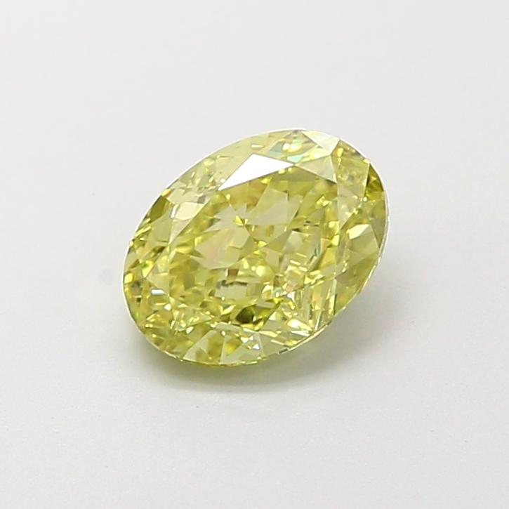 1.15 Ct. Fancy Intense Greenish Yellow Oval Lab Grown Diamond