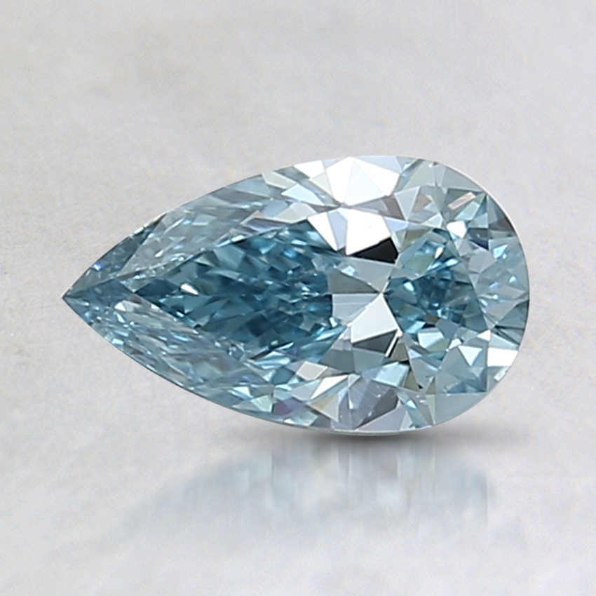 0.70 Ct. Fancy Intense Blue Pear Lab Created Diamond