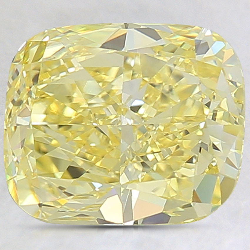 3.30 Ct. Fancy Intense Yellow Cushion Lab Grown Diamond