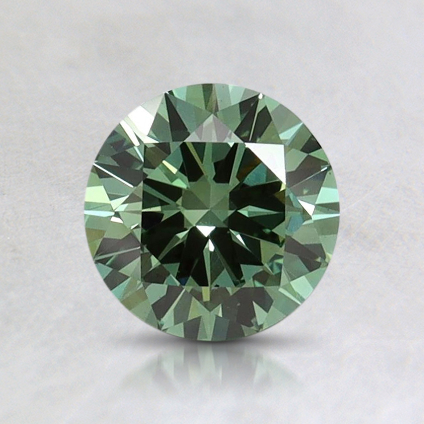 0.81 Ct. Fancy Vivid Pacific Green Round Lab Grown Diamond