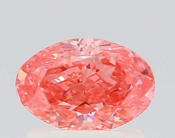 0.79 Ct. Fancy Vivid Pink Oval Lab Grown Diamond