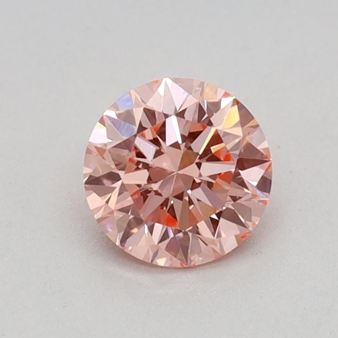 0.37 Ct. Fancy Vivid Pink Round Lab Grown Diamond