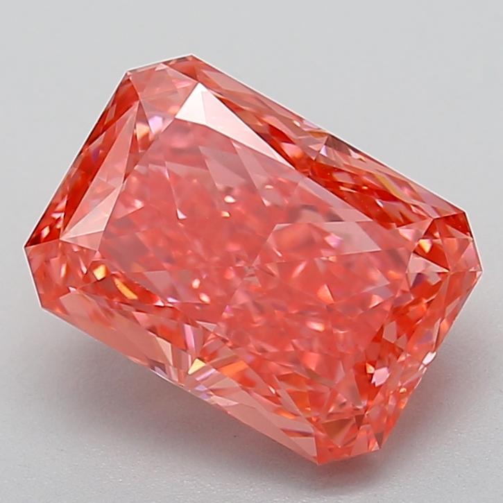 3.38 Ct. Fancy Vivid Pink Radiant Lab Grown Diamond