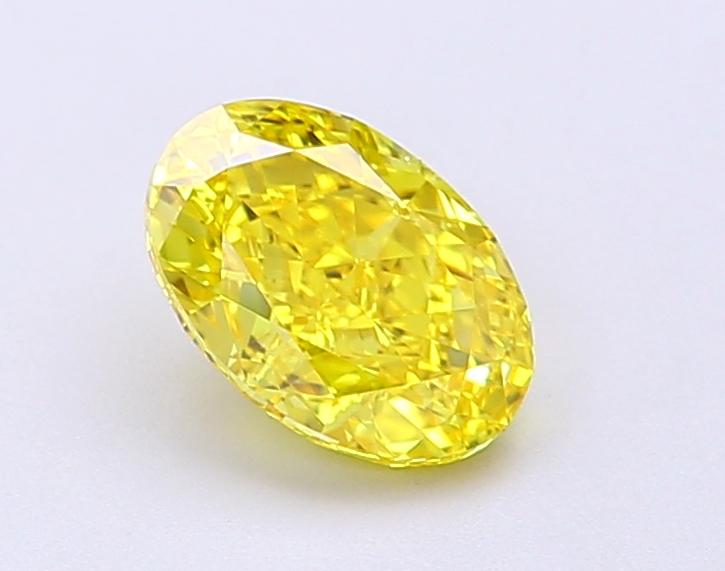 1.10 Ct. Fancy Vivid Yellow Oval Lab Grown Diamond