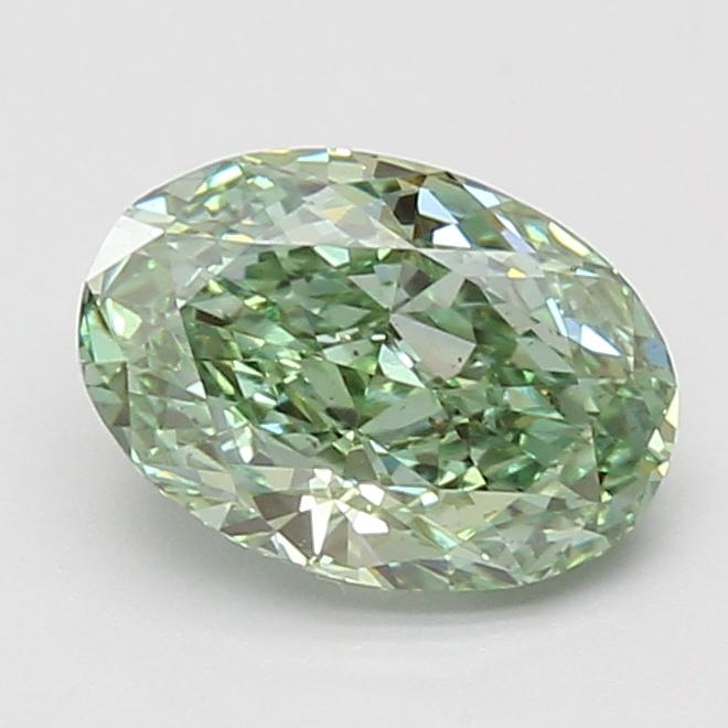2.04 Ct. Fancy Vivid Green Oval Lab Grown Diamond
