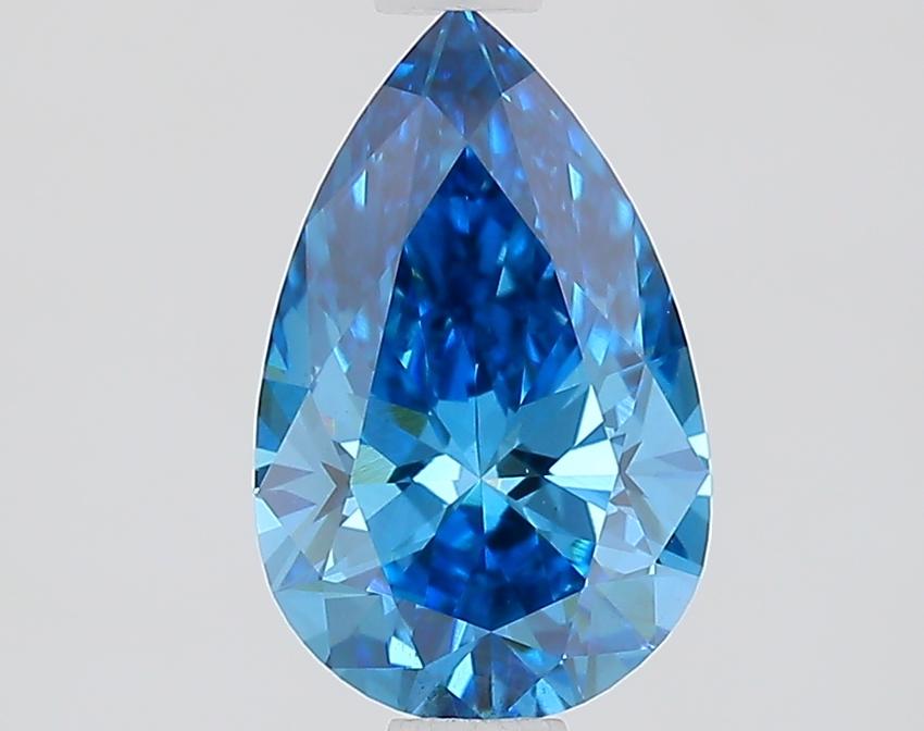 1.02 Ct. Fancy Vivid Blue Pear Lab Grown Diamond