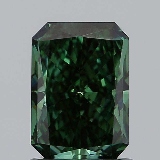 1.04 Ct. Fancy Vivid Green Radiant Lab Grown Diamond