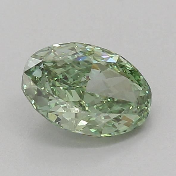 1.10 Ct. Fancy Vivid Green Oval Lab Grown Diamond