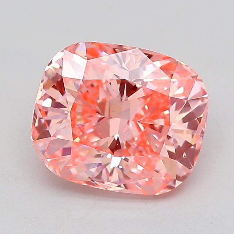 1.50 Ct. Fancy Vivid  Pink Cushion Lab Grown Diamond