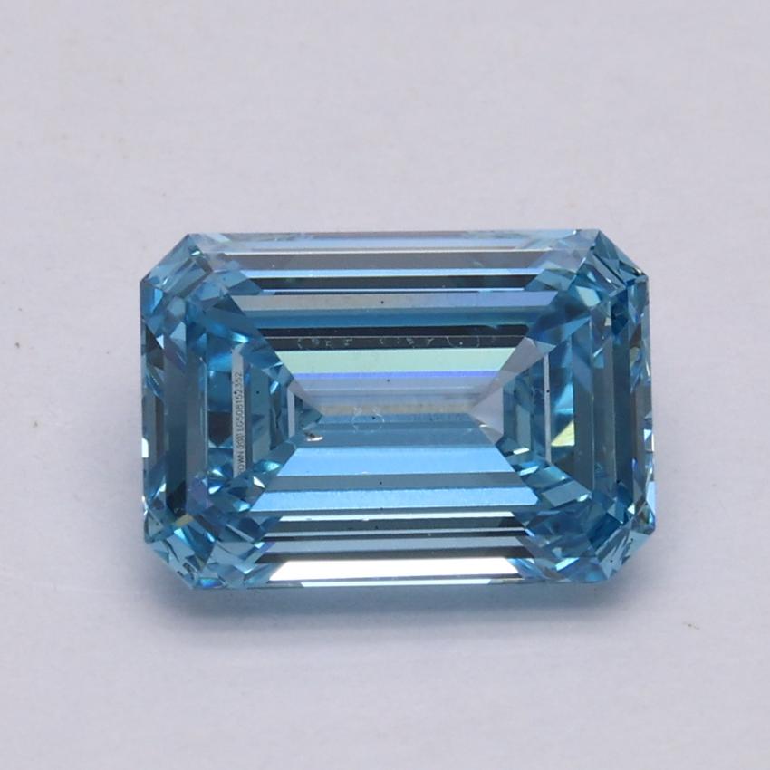 1.51 Ct. Fancy Intense Blue Emerald Lab Grown Diamond