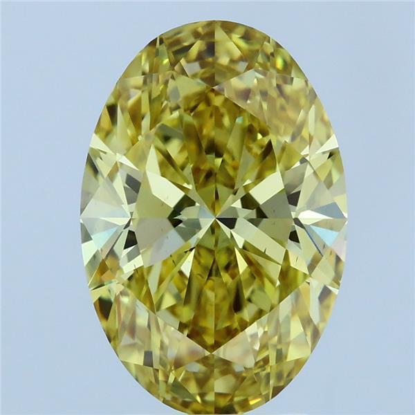 3.59 Ct. Fancy Intense Yellow Oval Lab Grown Diamond