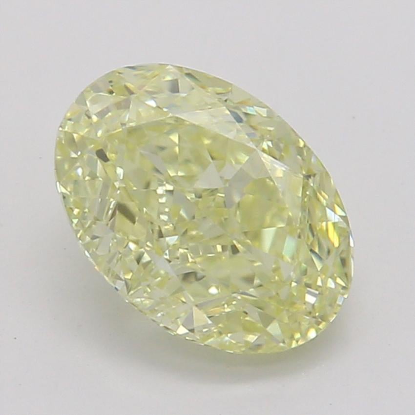 0.77 Ct. Fancy Light Yellow Oval Diamond