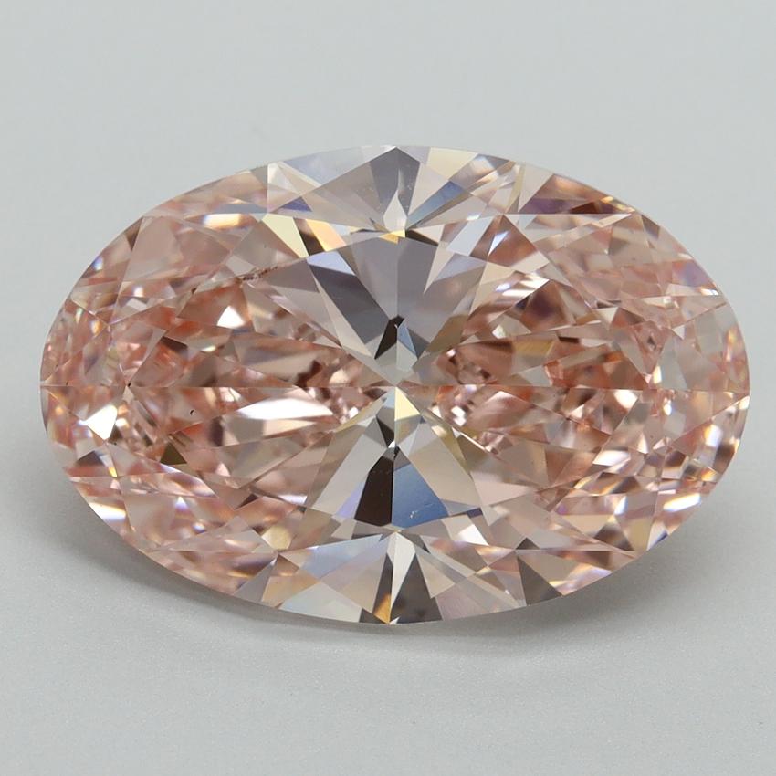 7.37 Ct. Fancy Vivid Pink Oval Lab Grown Diamond
