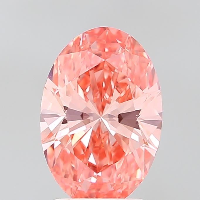 2.24 Ct. Fancy Vivid Pink Oval Lab Grown Diamond