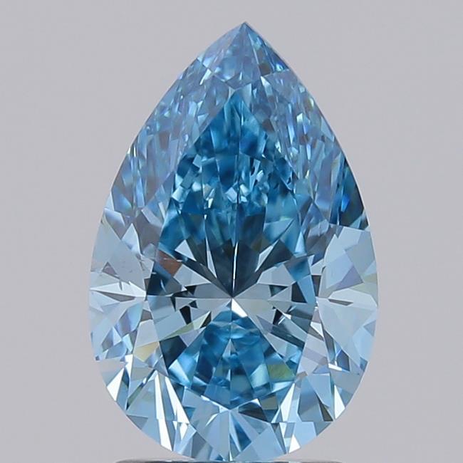 1.78 Ct. Fancy Vivid Blue Pear Lab Grown Diamond