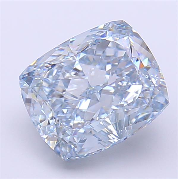 2.73 Ct. Fancy Intense Blue Cushion Lab Grown Diamond