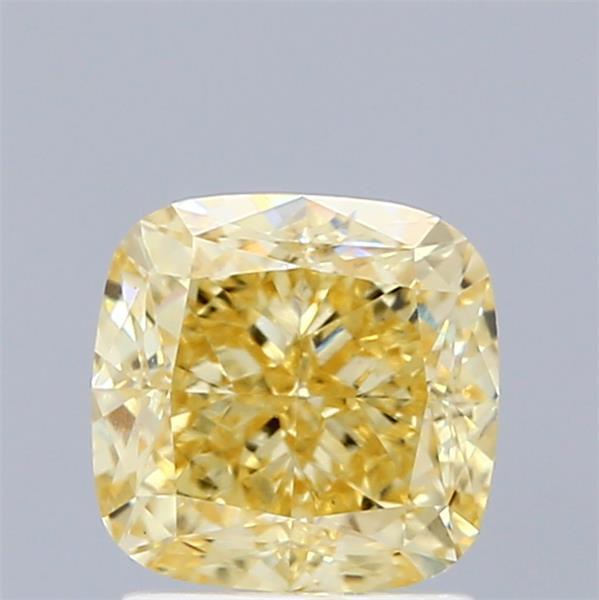 1.92 Ct. Fancy Intense Yellow Cushion Lab Grown Diamond