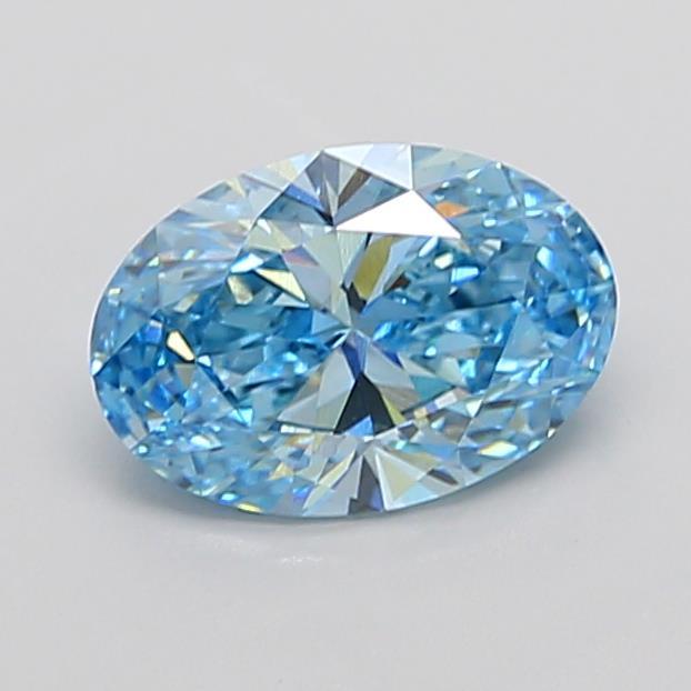 2.15 Ct. Fancy Vivid Blue Oval Lab Grown Diamond