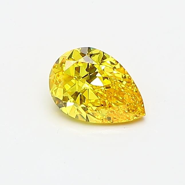 0.45 Ct. Fancy Vivid Yellow Pear Lab Grown Diamond