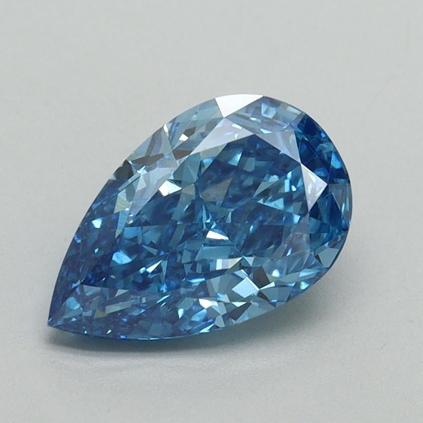 1.54 Ct. Fancy Vivid Malibu Blue Pear Lab Grown Diamond