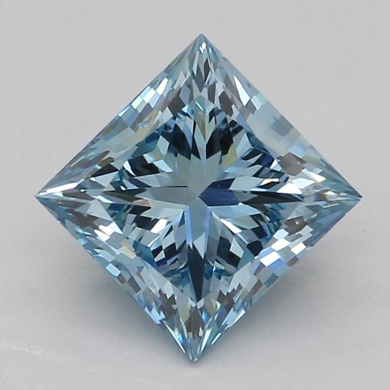 1.00 Ct. Fancy Vivid Blue Princess Lab Grown Diamond